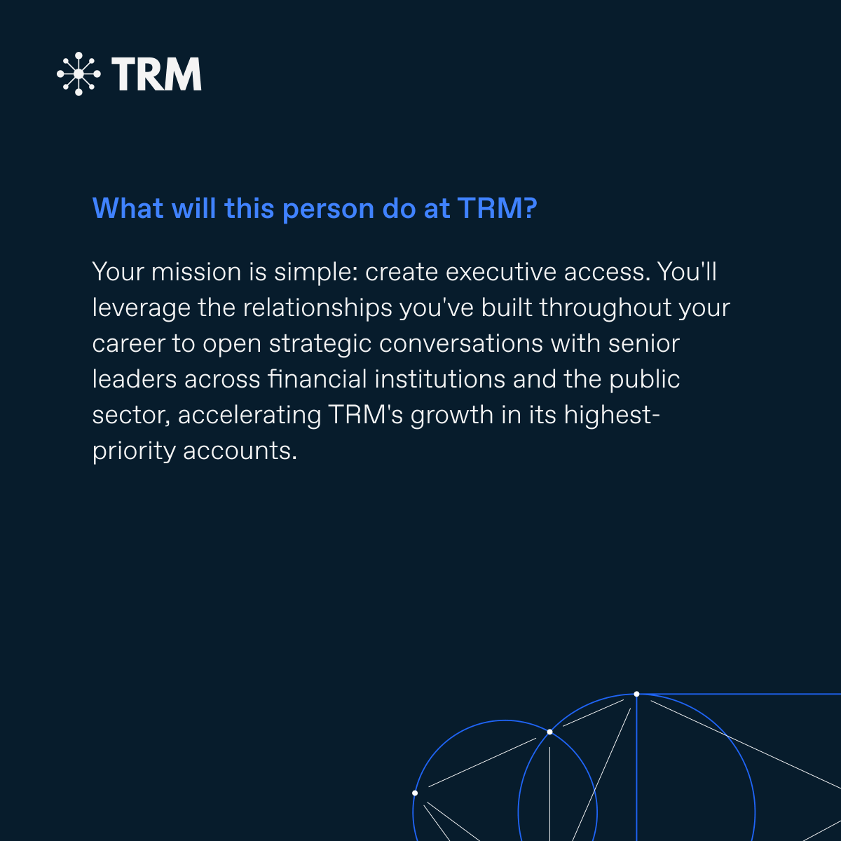 trmlabs's tweet photo. TRM Labs is hiring Business Development Executives across four regions: US Financial Institutions, APAC Financial Institutions, Financial Institutions EMEA, and Europe Public Sector.

We’re looking for people who already have deep executive relationships across financial institutions, digital assets, payments, fintech, or the public sector — and know how to turn those relationships into meaningful conversations.

Learn more and apply 👉 https://t.co/Vex0ZEtEhc

#TRMCareers #Hiring