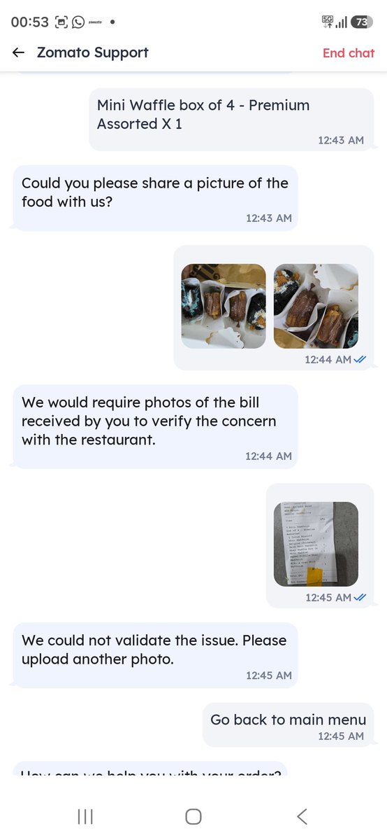 ShresthHRC's tweet photo. Why @zomato @zomatocare why your support isn't understanding that I have already sent them photos and they are asking again and again your AI support @Swiggy @UberEats @PMOIndia @jagograhakjago https://t.co/YemQdANR16