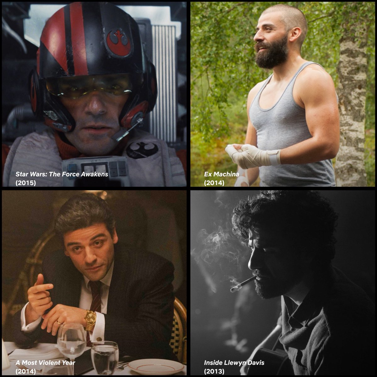 archiveoscari's tweet photo. The incredible range of Oscar Isaac. https://t.co/G7KYv430L0