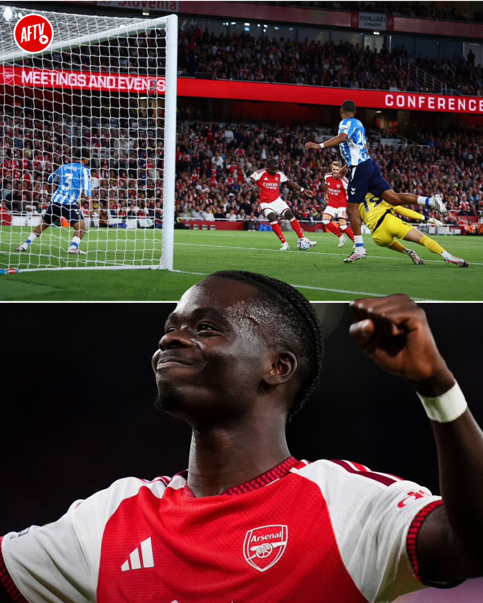 AFTVMedia's tweet photo. 📷 Bukayo Saka doubles the lead with an easy finish! ⚽ https://t.co/sZuDqDOg5H