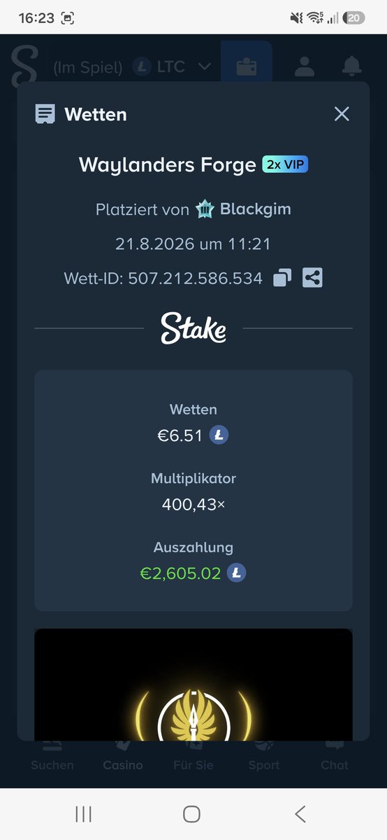 Blackgimi's tweet photo. 150 Monthly turned into 5 k thank you @Stake 1 max win on Waylanders Forge and over 20k x on Journeys End TitanWays Best Provider Ever 😆
@ValkyrieXStudio @ProdigyDDK https://t.co/F6FUDlbDTJ