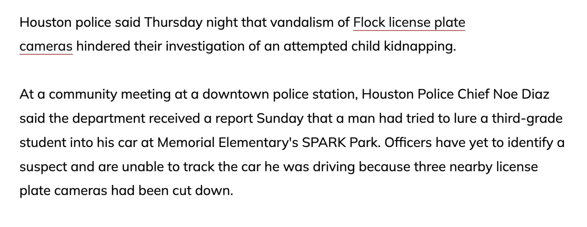peterjhasson's tweet photo. Meanwhile in Houston, police are having trouble tracking down an attempted kidnapper because idiots like this guy cut down their cameras https://t.co/IlEMU4FWmK