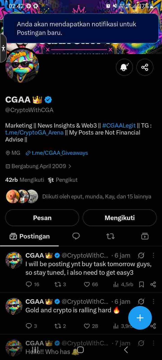 Mily4rwin's tweet photo. @jefairyy @CryptoWithCGA Done https://t.co/Kda0DBVCtd