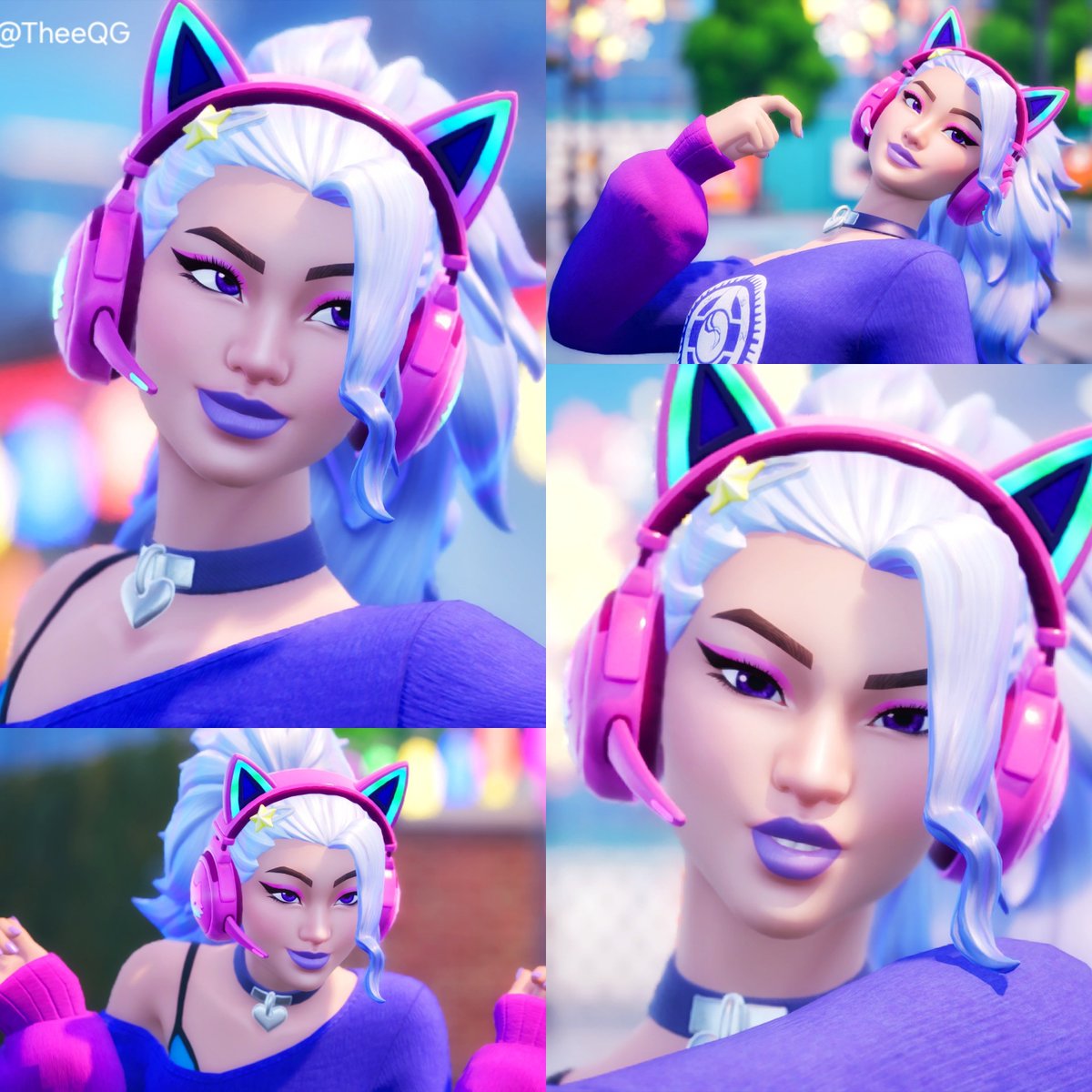 TheeQG's tweet photo. Day 26 of posting a daily collage of Dasha pics bc i have too many(gonna,start posting a single daily pic after today so i don't run out ๐ญ) #fortnite #fortography #fortniteoverride #dasha https://t.co/OycGsLL4aD