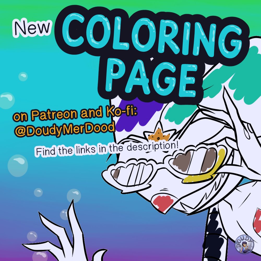 DoudyMerDood's tweet photo. Here he is! Ready for you to splash him with a rainbow, cuz he's so gay! 🌈 Enjoy the last moments of summer with him 😉

If you wanna play, let's see who finishes first! 👀

Get it now! Find the links in replies 🧵

#fizzarolli #helluvaboss https://t.co/Qhi0aztfOD