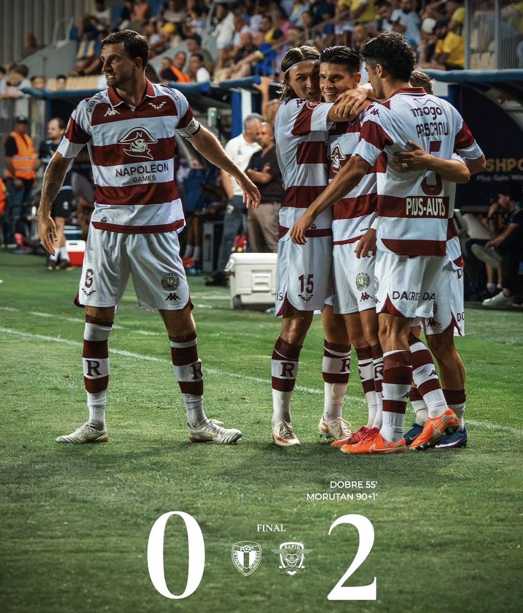 FcRapidFooty's tweet photo. FULL TIME: Petrolul 0-2 Rapid

A difficult away derby, and we definitely didn’t play our best football today, but honestly, this is exactly how you win away from home. 👊

We were clinical when our chances came, defended well, and could’ve even scored more.

3 huge away points!🇱🇻 https://t.co/HVBn0suYWn
