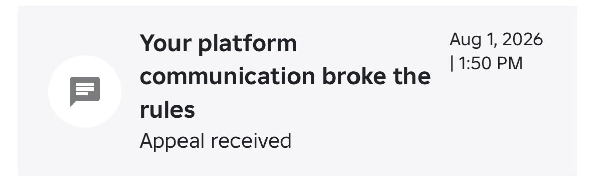 emperor_sutart's tweet photo. 10 Days Left…

My Roblox appeal for my account Emperor_SuTart still hasn’t gotten accepted nor denied at all, and I cannot appeal again because of their policy…

I now have 10 more days left before Roblox permanently deletes my acc.

@Roblox @Roblox_RTC please, help me on this. https://t.co/8uXMAg29zJ