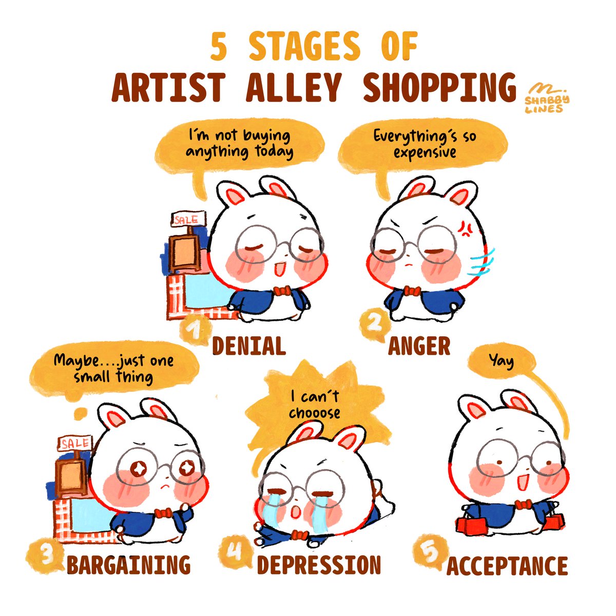 shabbylines's tweet photo. me walking through the artist alley at cons: https://t.co/iAmLwIwMu0