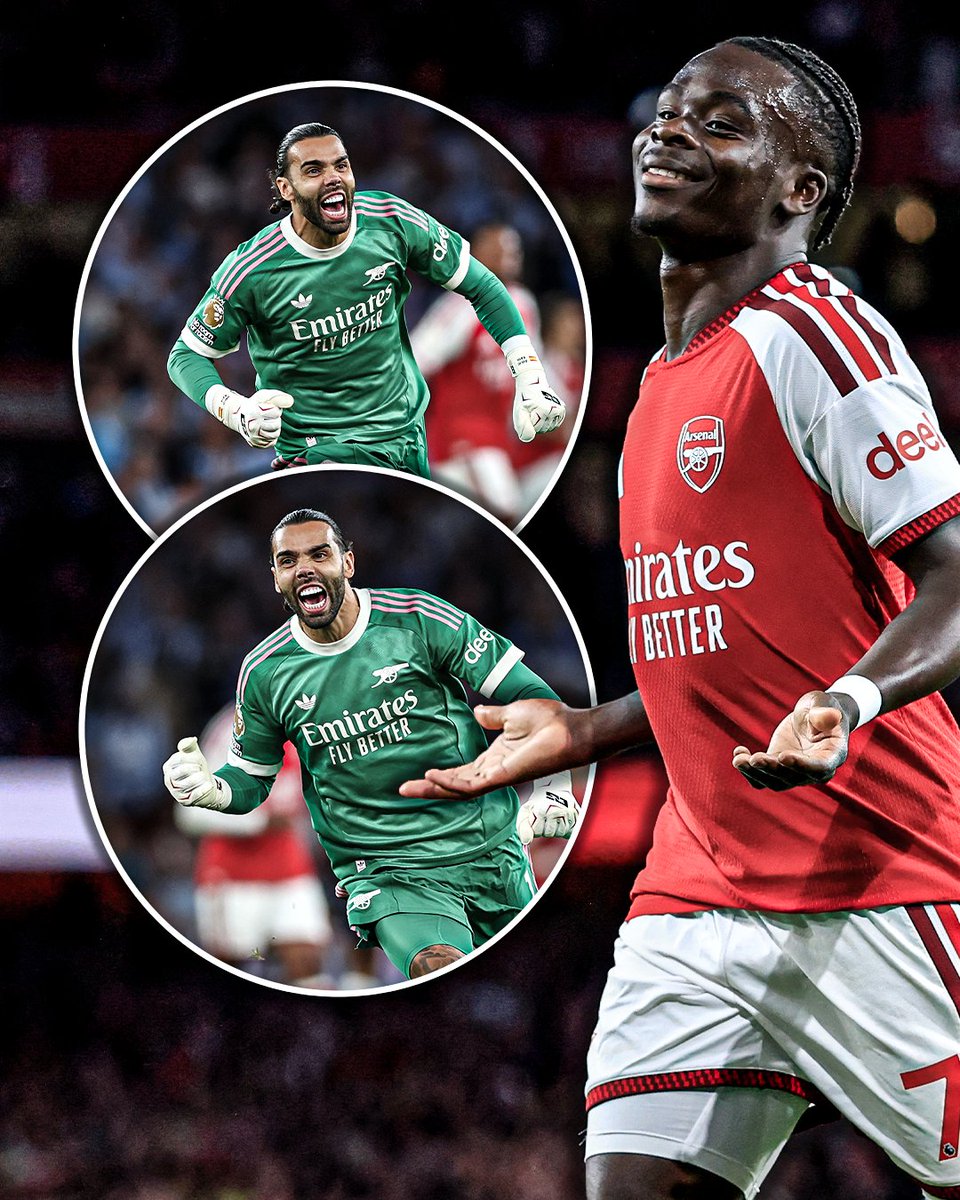 ESPNUK's tweet photo. David Raya was so PUMPED after Bukayo Saka doubled Arsenal’s lead 💪 https://t.co/ceHhKqhhGx