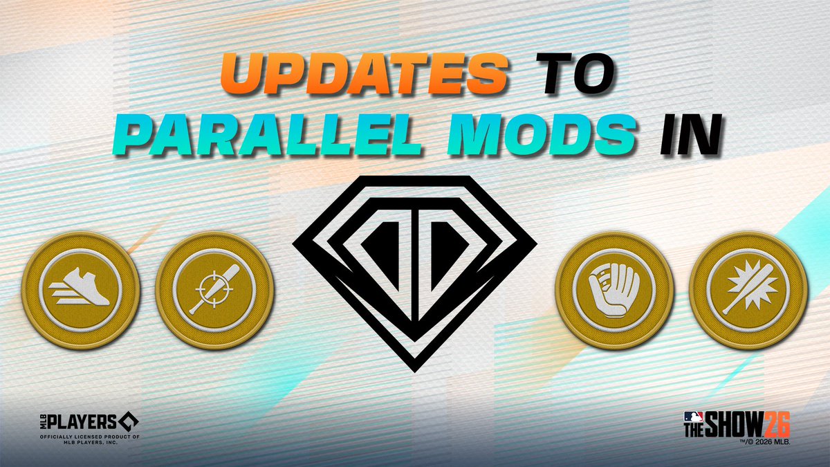MLBTheShow's tweet photo. Updates to Parallel Mods in Diamond Dynasty. ⚾💎

Learn more: https://t.co/rDz9VE9Wy4 https://t.co/lY39sAqha0