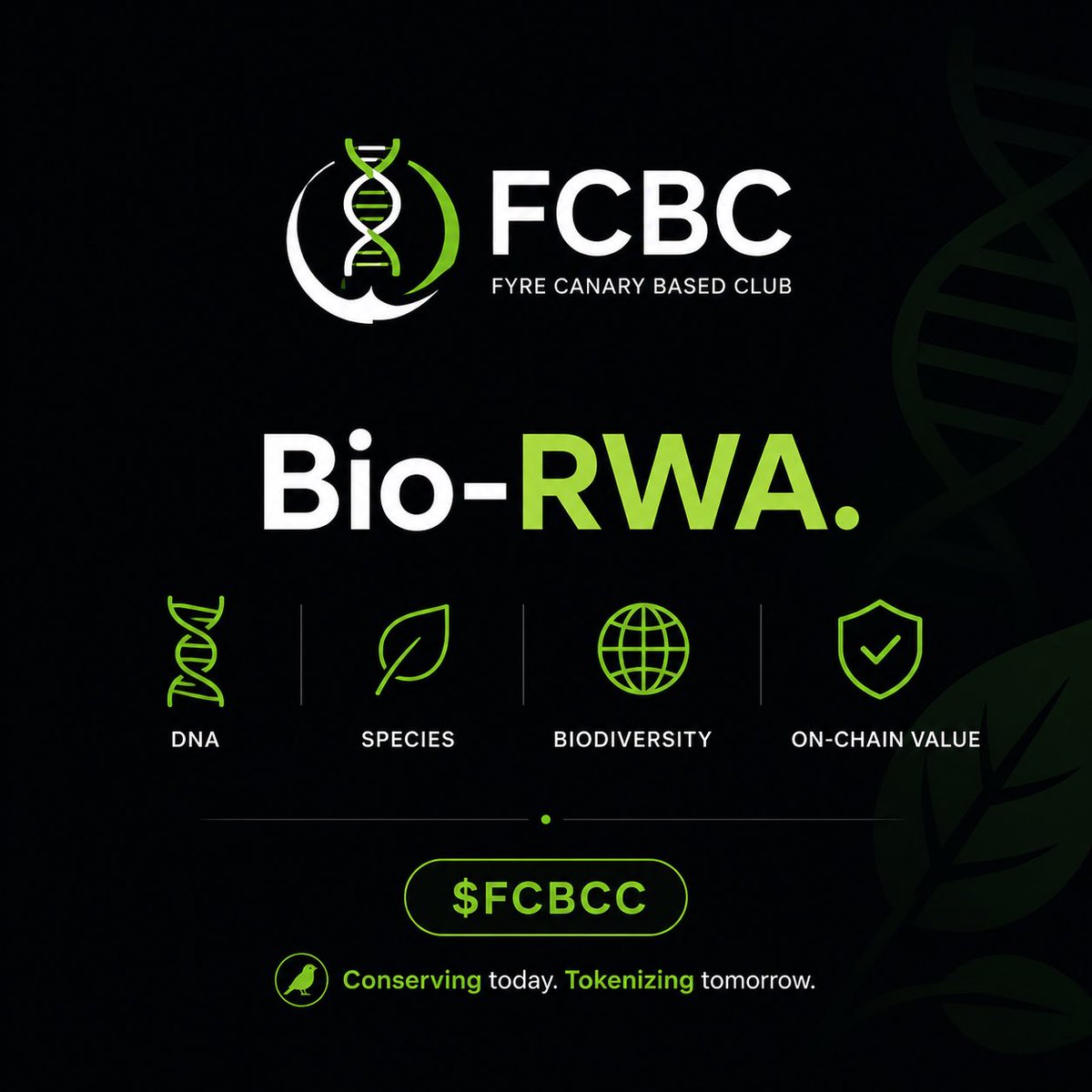 Joxef_fash's tweet photo. What if we could give biodiversity a real economic layer?

That’s what FCBC is building with Bio-RWAs, turning DNA, species, and conservation into on-chain assets with real-world utility.

The future of conservation could look very different. 🧬🌍

$FCBCC https://t.co/2PKuQSM0N1