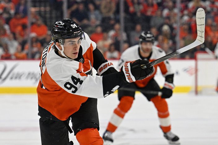 RinkyReport's tweet photo. #Flyers GM Daniel Briere on Porter Martone : "It's a guy that gets it, It's a guy that's committed to not skipping steps. He showed that just by going to college last year, rounding out his complete game. To me, it's a guy that has a plan in place and he wants to push it as far as he can and he knows what needs to be done." Per Adam Kimelman #NHL #LetsGoFlyers