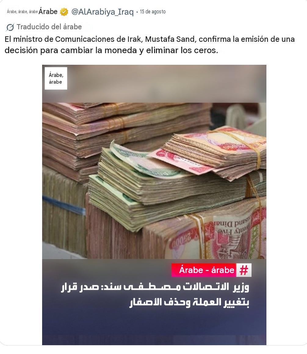 Diva0133's tweet photo. ¡Están ocurriendo movimientos masivos en Irak! 💥🚀💥

Las antiguas milicias de Irak —financiadas por el [Estado Profundo]— se han quedado sin recursos, inteligencia ni armas, y ahora son blanco de las fuerzas Delta de EE. UU. El hecho de que se haya anunciado públicamente significa que ya es un hecho consumado.

Mientras tanto, el ministro de Comunicaciones de Irak, Mustafa Sand, confirmó recientemente la emisión de una medida para cambiar la moneda y eliminarle ceros.

La purga de los parásitos es un paso necesario para la revalorización.

🛡⚔️WWG1WGA🛡⚔️

https://t.co/uoCnzXVK1B
🇺🇸🙋🏼‍♀️♟✊🏻 ¡EL FIN DEL JUEGO!
@DIVA3300 https://t.co/ztwuRMW3Y2