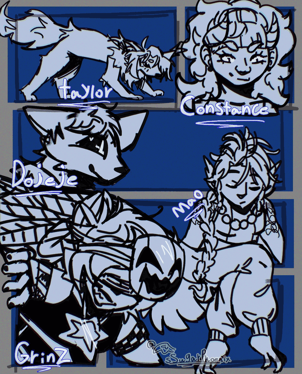 sSugarPhoenix's tweet photo. 3rd artfight mass attack :D
1st attack for PlushyGutz on AF
2nd attack for @littlebigisla
3rd attack for BINGO_SAURUS on AF
4th attack @moka_usr
5th attack ShapeshifterDojeje on AF
#digitalart #fyp #fanart #artfight #AFattacks https://t.co/UGvxgDVMbz