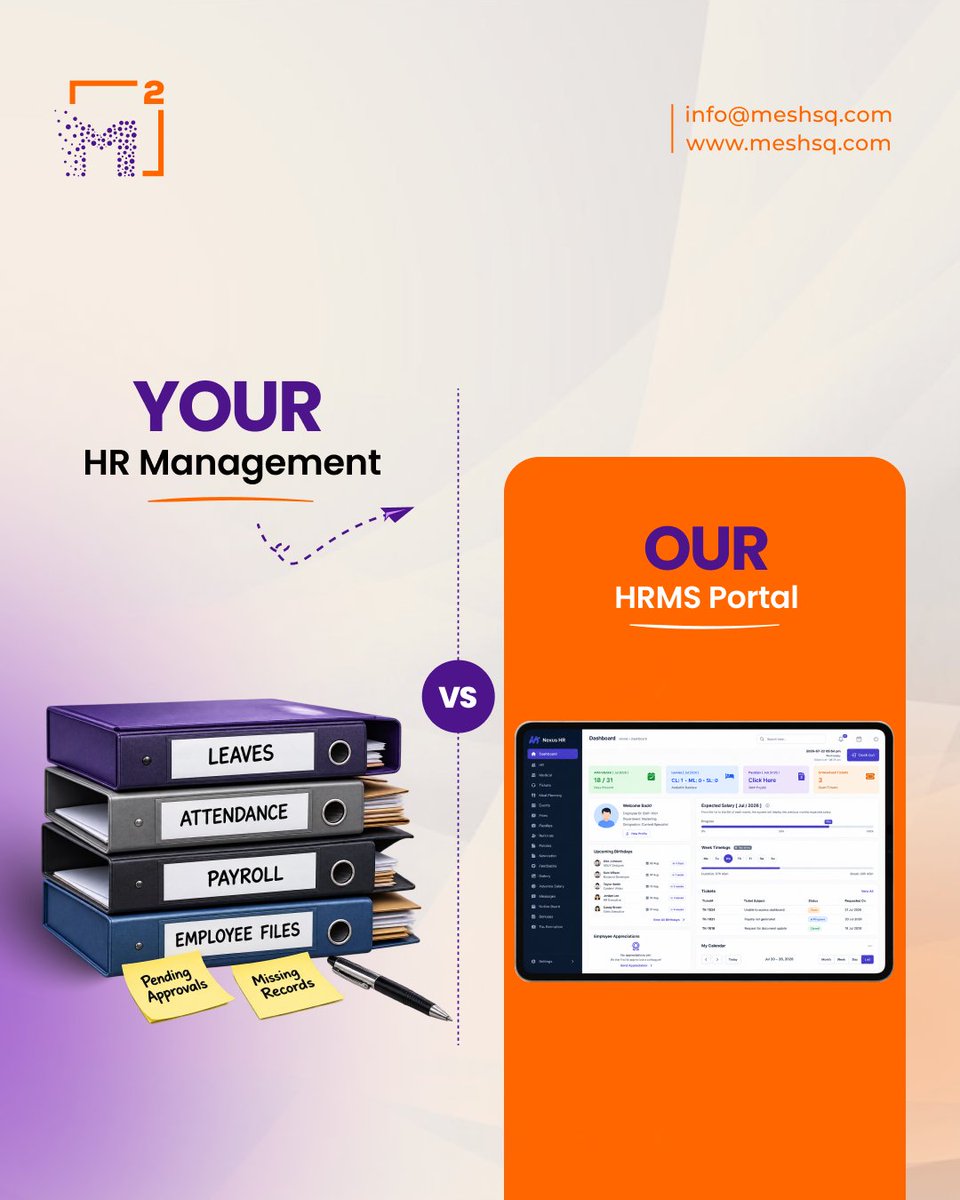 MeshSquare's tweet photo. Still running your business on paper and sticky notes?
𝗠𝗲𝘀𝗵 𝗦𝗾 builds custom digital portals for CRM, HRMS, bookings & project management—helping you automate workflows and scale smarter.
Get 15% OFF on automation services.
#meshsq #businessautomation #crm #hrms https://t.co/P968xapM0i