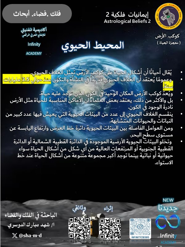 infinity20305's tweet photo. #اكاديمية_انفنيتي 
#الباحثة_شهد_الدوسري 
#ايمانيات_فلكية 
#انتاج
#فضاء
#فلك
#علوم
#ابحاث
#تلسكوب
#كوكب_الارض
#معجزة_الحياة
#قريبا 
#محطة_الفضاء
#وكالة_الفضاء https://t.co/AuqtUHivr3