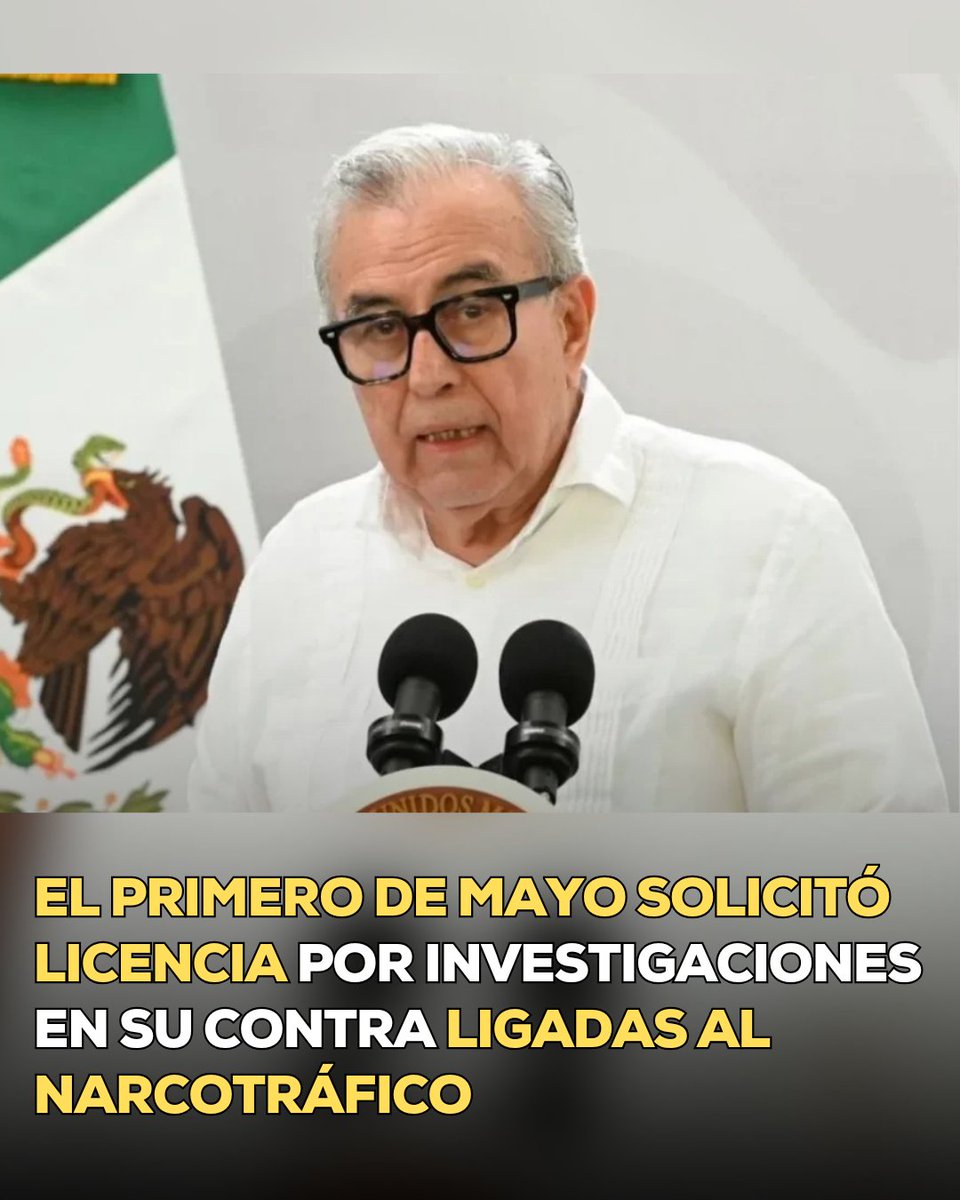 MVSNoticias's tweet photo. El gobernador con licencia de Sinaloa, Rubén Rocha Moya, retomó sus actividades este viernes después de 112 días ausente. Pero, ¿qué fue lo que sucedió desde su separación del cargo hasta el día de hoy?, aquí te lo contamos.  

El mandatario federal tomó la decisión de pedir licencia para ausentarse de sus responsabilidades después de que el gobierno estadounidense lo acusara de tener vínculos con la célula delictiva denominada “Los Chapitos”. Con lo anterior, La Fiscalía General de la República abrió una carpeta de investigación en su contra.  

A través de un comunicado, Rocha Moya aseguró que durante el plazo acudió voluntariamente a la sede de la Fiscalía General de la República en Sinaloa para comparecer al respecto. Por otro lado, indicó que el organismo autónomo no encontró elementos suficientes para comprobar una posible relación con el grupo delictivo.  

Rocha Moya aseguró que continuará con su mandato hasta su conclusión el 31 de octubre de 2027.