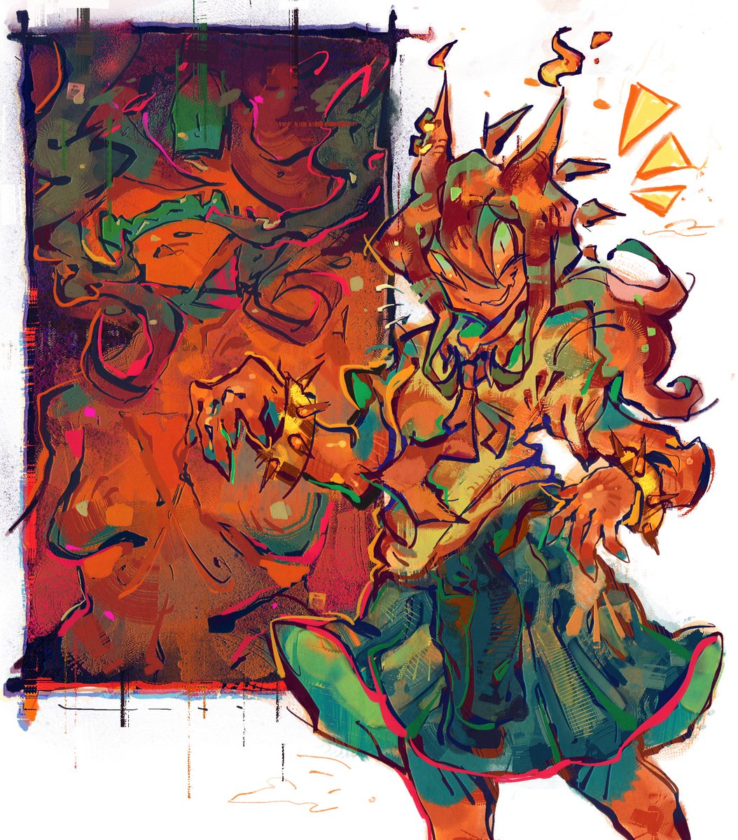 __Ayko__'s tweet photo. #mewgenics Pyrophina :-33 drew her as bumnfizzie_'s design on tt https://t.co/uWzyrnDYQr