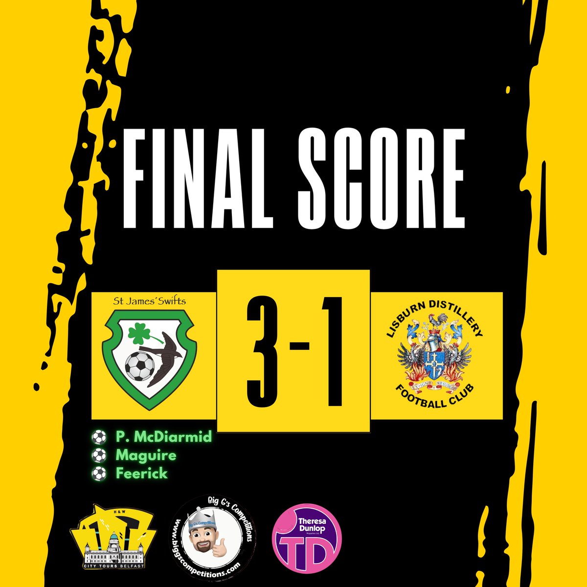 stjamesswifts's tweet photo. 𝑨𝑵𝑫 𝑾𝑬𝑹𝑬 𝑶𝑭𝑭…

It was a well deserved win as we secured our first 3+ points of Conference League life with a great performance against Distillery.

#GOTS ⚫️🟡🍀 https://t.co/fehiycGrR7