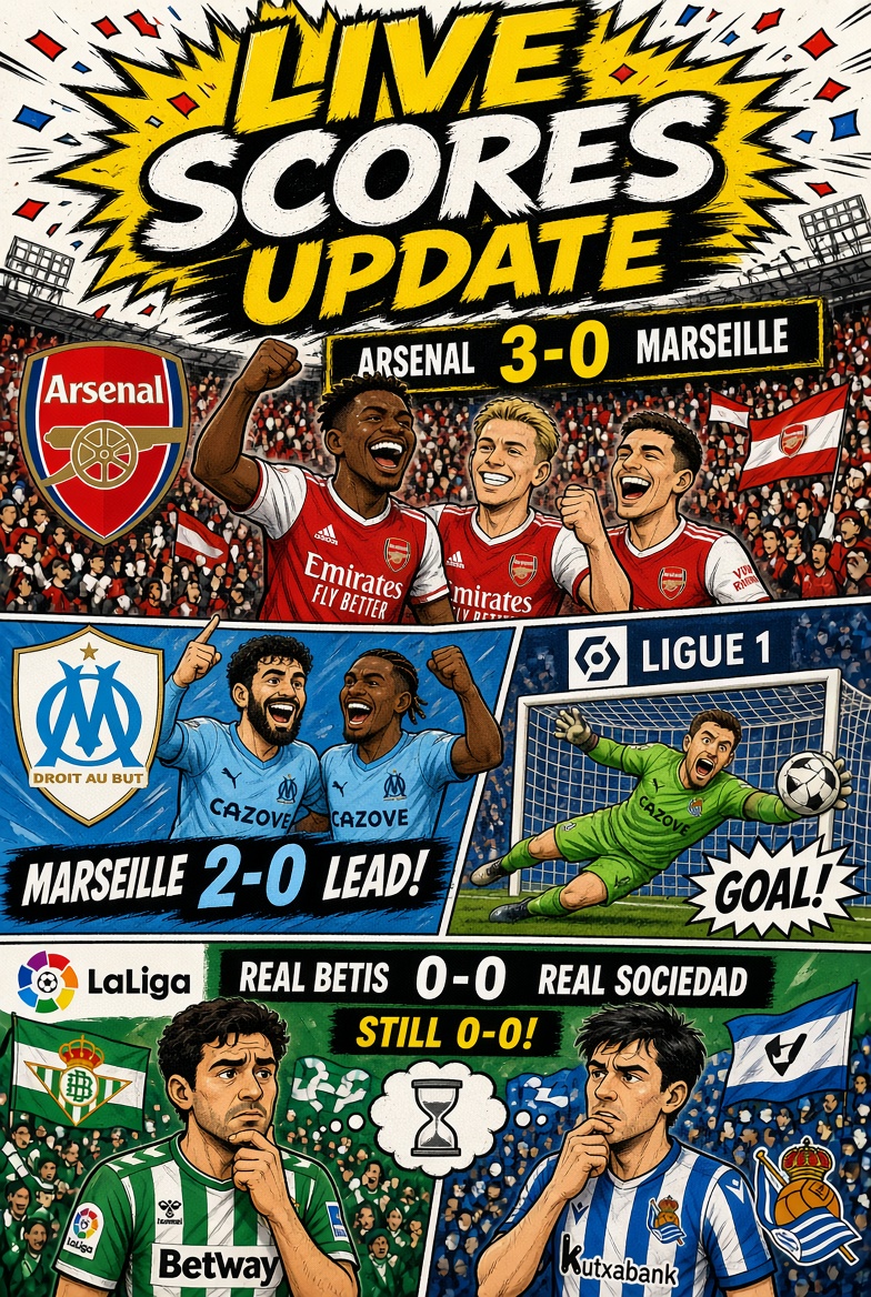 DonStefan____'s tweet photo. #BREAKING **🚨 LIVE FOOTBALL SCORES UPDATE 🚨**  
**European leagues on fire right now! ⚽️🔥**  

🔴⚪️ **Arsenal 3-0 Coventry City** (Premier League – 2nd half live)  
Gunners dominating their title defence!  
• Kai Havertz (15’)  
• Bukayo Saka (23’)  
• Martin Ødegaard (49’)  

Complete control at the Emirates against newly promoted Coventry.  

🔵 **Marseille 2-0 Strasbourg** (Ligue 1 – 2nd half live)  
Olympique de Marseille flying at the Vélodrome! Second goal confirmed as the French season kicks off in style.  

🟢⚪️ **Real Betis 0-0 Real Sociedad** (La Liga – live)  
Still goalless in Seville. Tight battle with both sides pushing for the opener.  

Three big European matches lighting up the opening night of the new season! Which result surprises you most? 👇  

#BreakingNews #PremierLeague #Arsenal #Ligue1 #Marseille #LaLiga #Betis #LiveScores