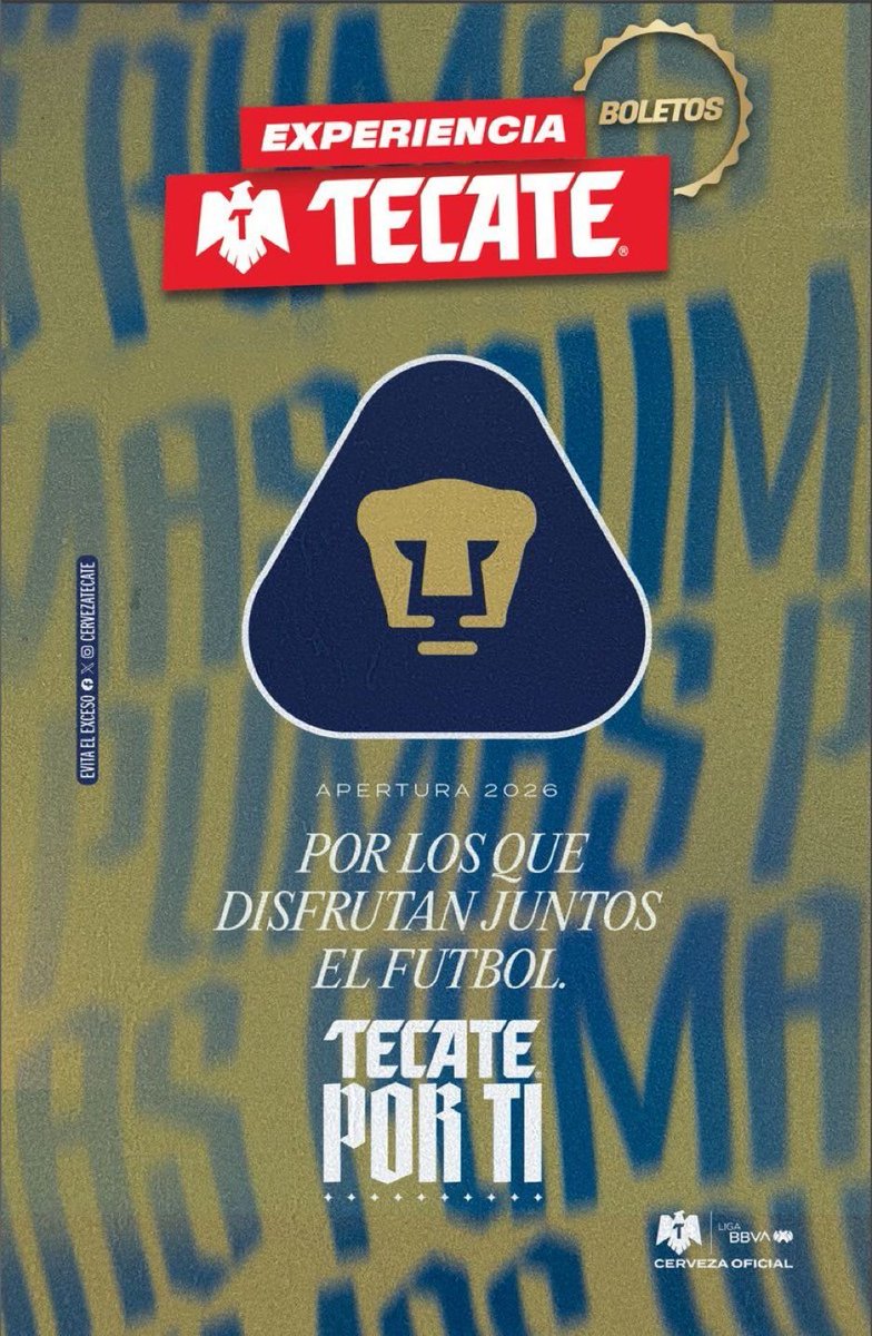 gabosainz's tweet photo. 🔥⚽ ¡La pasión ya está en la cancha!
Para que vivas el @PumasMX vs @ClubNecaxa CON @CervezaTecate !

🔥Tenemos 2 pases dobles 🎟️ Participa y vive una experiencia #TECATE 

🔹¿Cómo participar?

1️⃣ Sigue a @gabosainz y a @CantaloCamacho y a @CervezaTecate en Instagram y X.

2️⃣ DALE LIKE A ESTE POST

3️⃣ Responde la siguiente pregunta en los comentarios: ¿MENCIONA UN JUGADOR QUE HAYA JUGADO EN PUMAS Y NECAXA?
Y responde usando el hashtag #GanaConGaboSainz y #Tecate

4️⃣ Elegiré al ganador entre los comentarios, y lo anunciaré vía X.

¡Fácil se gana con TECATE! 
EL DOMINGO 23 DE AGOSTO a las 12 PM se dará a conocer al ganador.

⚽ ¡Vivamos la pasión en la cancha! 🎙️ ¡Por muchos Inalcanzables en el juego! JUNTOS CON TECATE 👊🏻🔥
