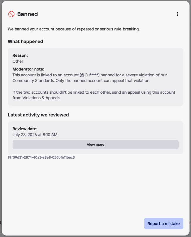 alpine_solar's tweet photo. Day 25 of the false Roblox Enforcement Ban (alpinesolar_X3)

Only 5 days remain until Roblox human support has a chance to resolve or explain this ban.

When will Roblox fix its mass false enforcement bans that have been happening for years now?
#roblox #robloxban #enforcementban https://t.co/CUFDFk62ct