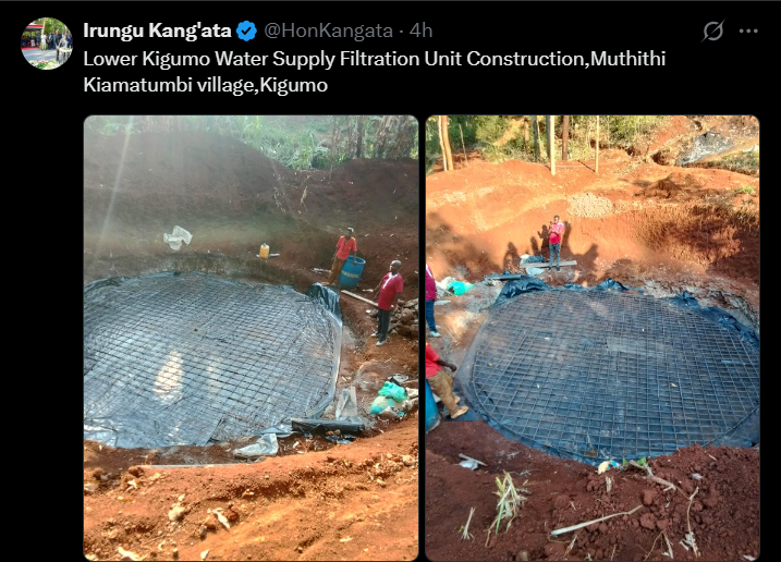 muriaso's tweet photo. Irungu Kang'ata has made three posts today and all were highlighting the development projects he is doing in Murang'a. What has your governor posted today? https://t.co/ppsM9PwUKH