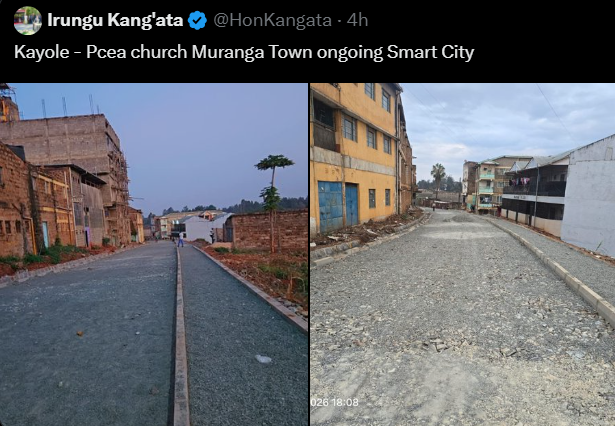 muriaso's tweet photo. Irungu Kang'ata has made three posts today and all were highlighting the development projects he is doing in Murang'a. What has your governor posted today? https://t.co/ppsM9PwUKH