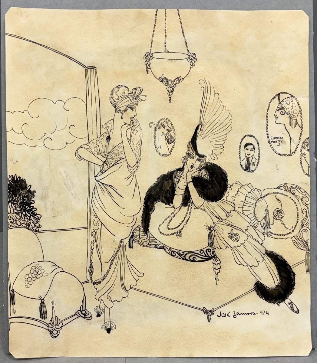 MuseusDeSitges's tweet photo. 🔘 Hem incorporat dues obres de Pepito Zamora (Madrid, 1892 - Sitges, 1971) a les nostres col·leccions, que complementen l'exposició que li vam dedicar fa quatre anys:
📌 ‘Dones de la Belle Époque’ (1914)
📌 ‘Comentant a la llotja’ https://t.co/H4hQpU8trd