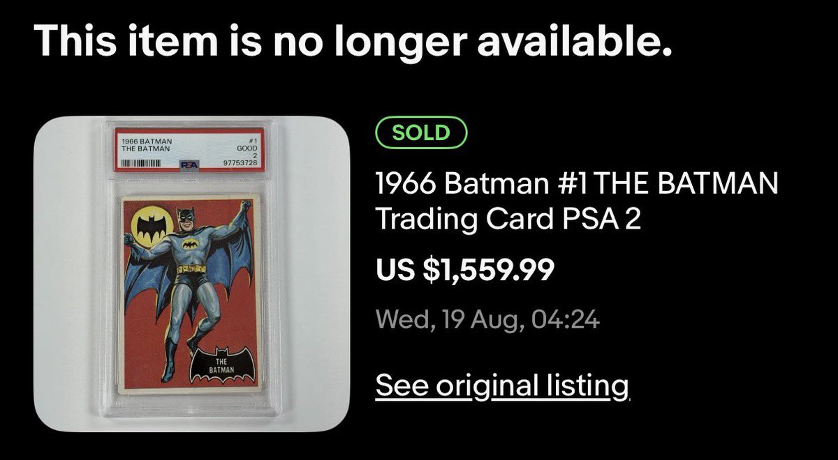 GSausionis's tweet photo. The bats started flying 🦇 🦇 💥

Even the low grade ones 

1966 Batman Series are going places 🙌💪💥 https://t.co/NSGzgd5g28