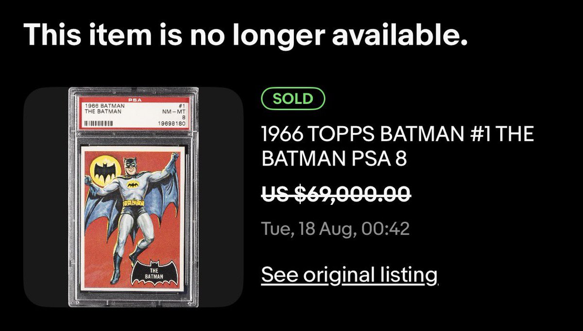 GSausionis's tweet photo. The bats started flying 🦇 🦇 💥

Even the low grade ones 

1966 Batman Series are going places 🙌💪💥 https://t.co/NSGzgd5g28