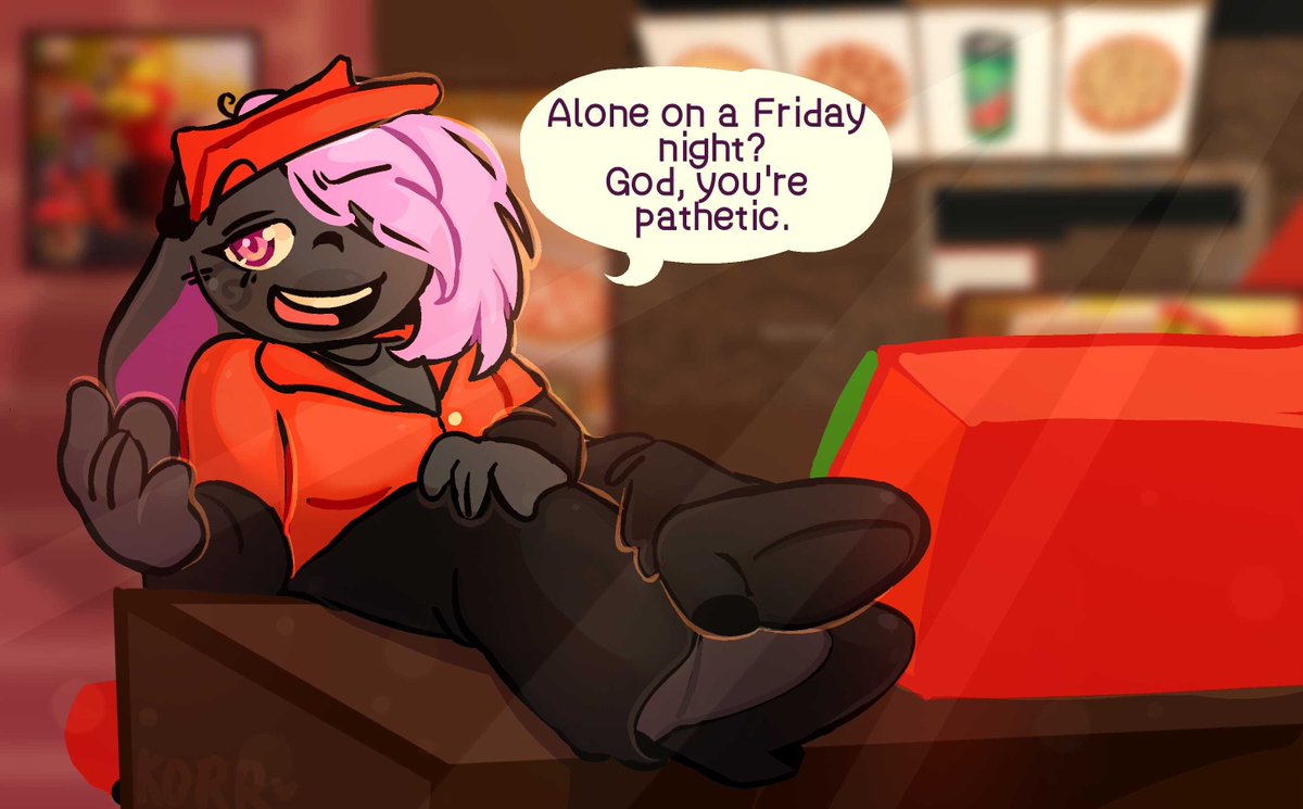 8BitRae's tweet photo. thank you @KorrRoblox100 for drawing my sona at her fuckass job being the bitch she is LOL https://t.co/z87v8vxXvE
