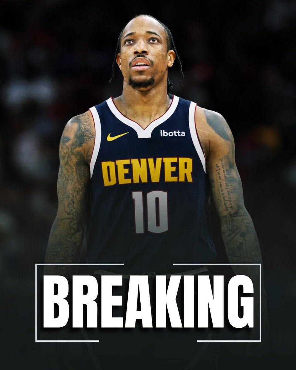 RobMurrows's tweet photo. BREAKING: Free agent forward DeMar DeRozan is signing with the Denver Nuggets, per league sources. https://t.co/5sXsGIjZ4g