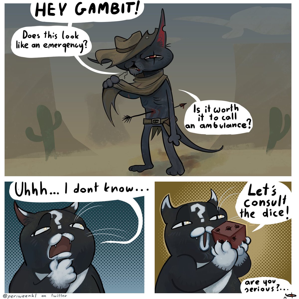 periweenkl's tweet photo. zodiac dies because gambit wants to gamble on if they should call the ambulance https://t.co/T3wGcbbJQP