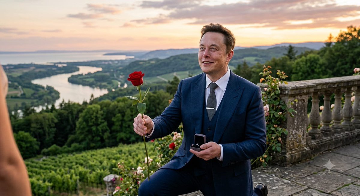 Zainab123159617's tweet photo. Not rockets this time.
Just a rose and a ring.
Marry me?
Let's build a future together.
`#WillYouMarryMe #SunsetProposal #LoveAndLegacy #CinematicMoment` https://t.co/cKClxptrMk