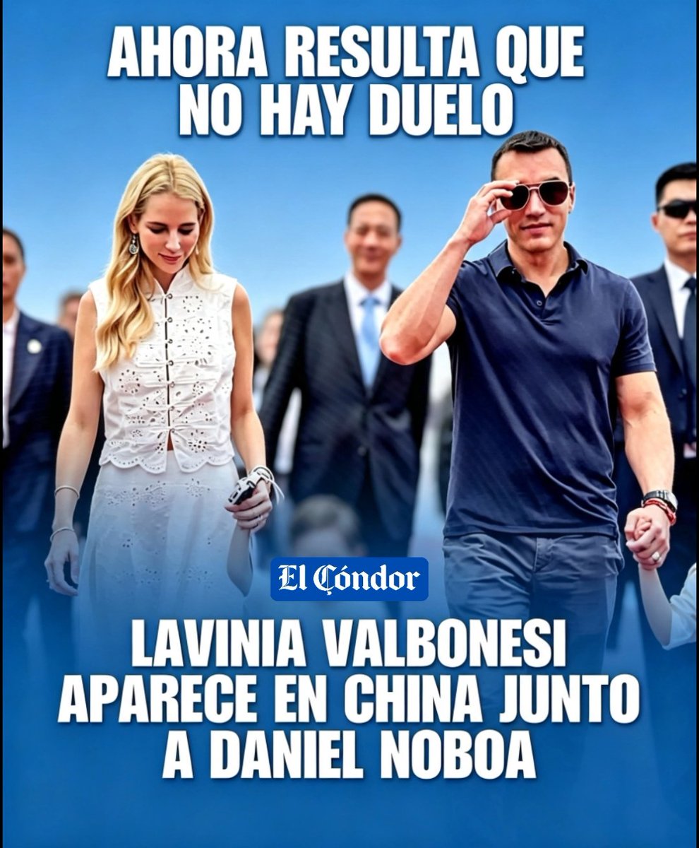 ElCondor_EC's tweet photo. “¿Y el duelo? Mientras se hablaba de lágrimas y dolor por la pérdida del bebé, aparecen paseando en China. La pregunta es inevitable: ¿qué pasó realmente?” https://t.co/WoeTYZq6Uu