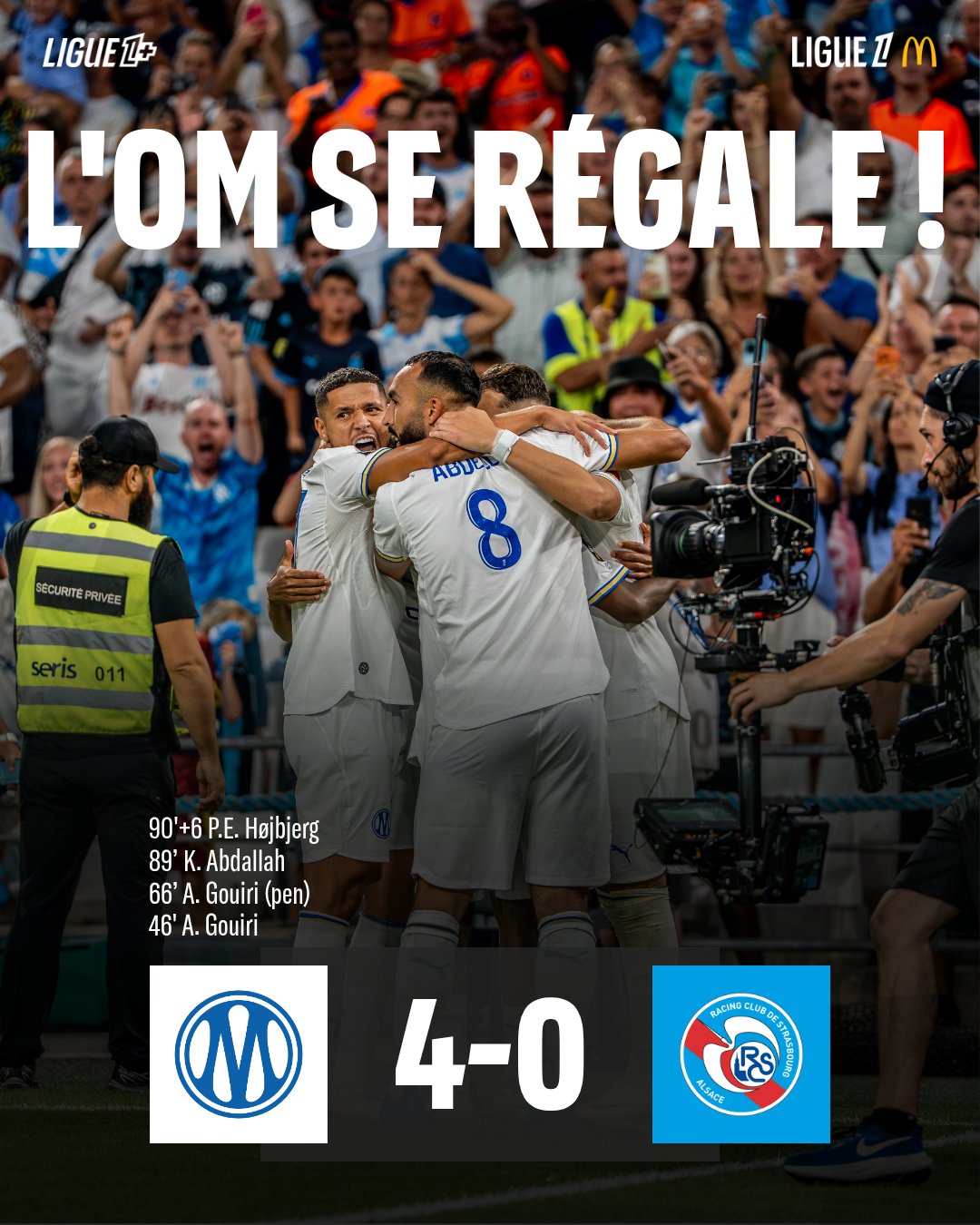 Un début de saison rêvé pour l' @OM_Officiel 😎

Victoire 4-0 à domicil...