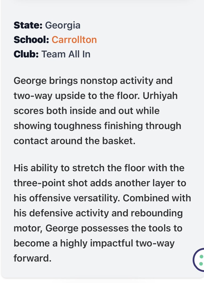 Urhiyahh's tweet photo. Blessed to be included in the most recent Prep Hoops 2028 rankings. Top 20 in my position, I know there’s still a lot more work to be done.

@slater_coach @TeamALLIN_BB @PrepHoopsGA @hoopseen https://t.co/hn7VLlhHSv