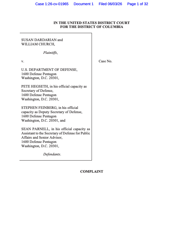 rgoodlaw's tweet photo. 2/ Earlier lawsuit filed by Stars &amp; Stripes advisory board members on First Amendment and other grounds:

https://t.co/4I62E11MUN

Earlier lawsuit filed by fired Ombudsman on First Amendment grounds:

https://t.co/8LBg6QIV1p https://t.co/S9pM2rhmiK