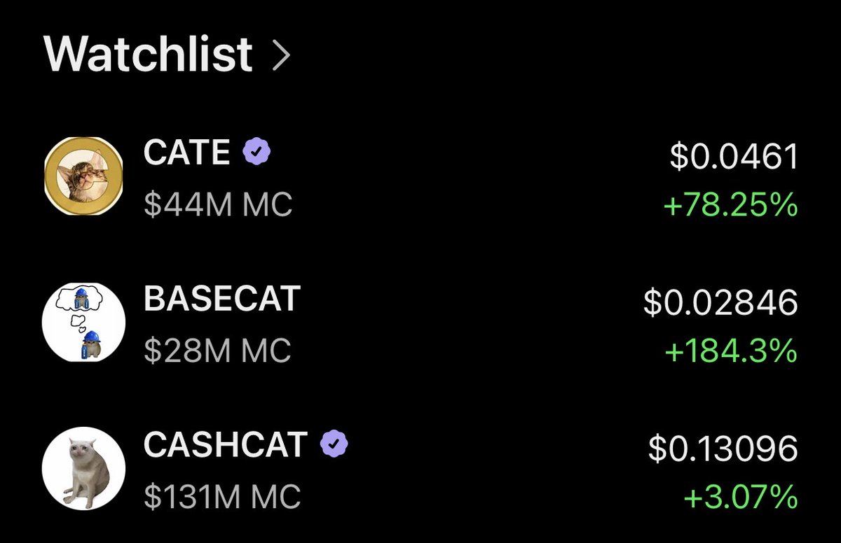 phantom's tweet photo. Looking to build a catfolio? 🐈

Add any token to a Phantom watchlist. Track price moves as they happen. https://t.co/jqxgc7wkql