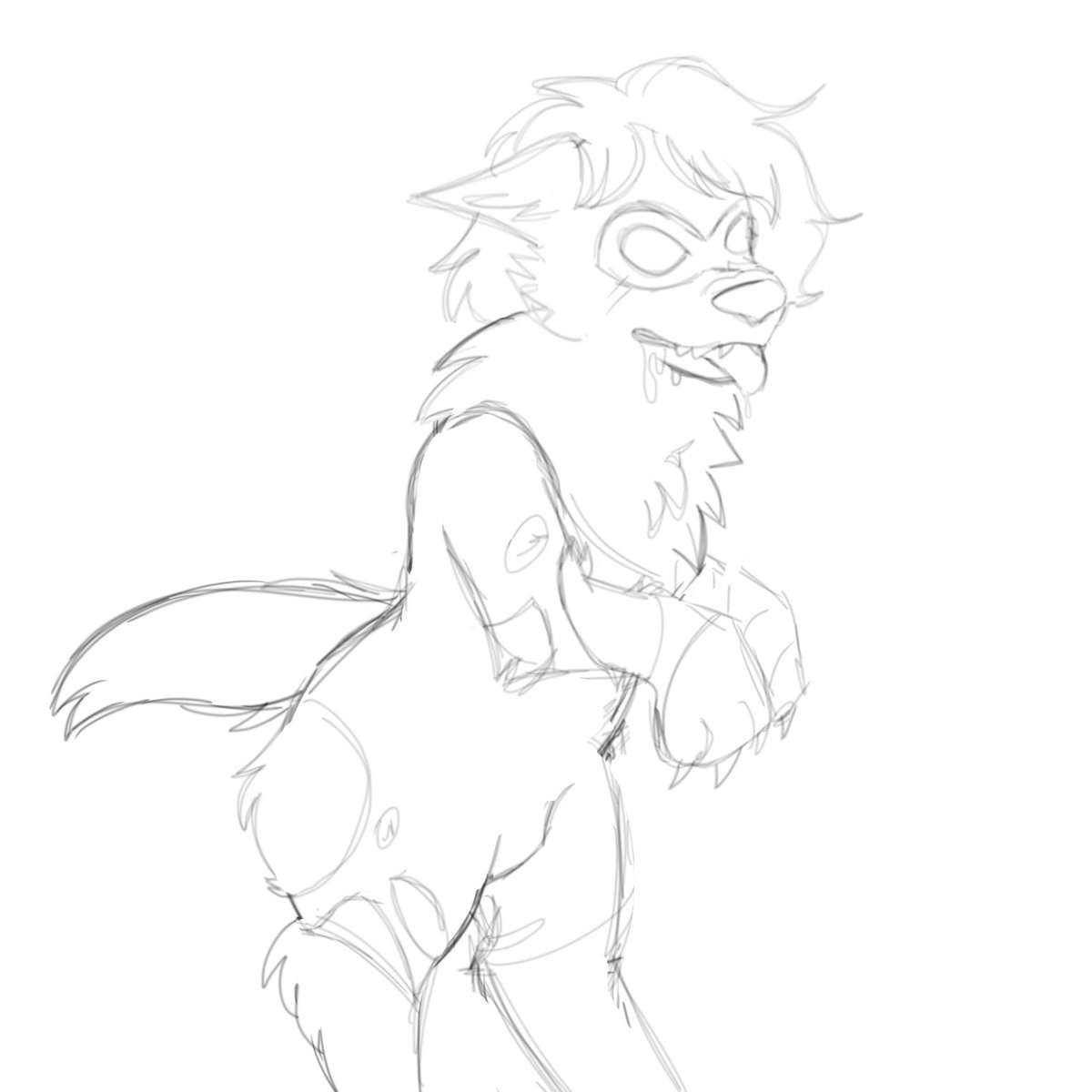 GOREDGRAYSON's tweet photo. Shit Dick Grayson werewolf doodle. Ermm its meant to look like he was in his Nightwing suit and ripped through it but thats hard to show with no colour https://t.co/A6H1R7M9Yx