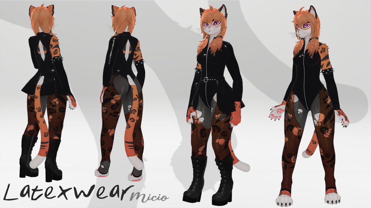 x_Raska's tweet photo. New Latexwear for my Micio, seeing my boutique grow is quite exciting!  

https://t.co/nvyu1ltdrZ 
https://t.co/0njFd57gla 

#micio #furry #vrchat https://t.co/CXz8XHItx6