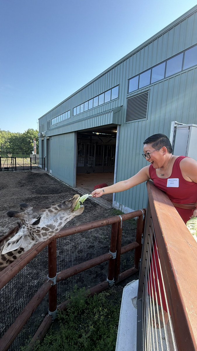 EmilyforKC's tweet photo. Legislative Zoo Day is always the best! So many new attractions at the zoo, plus plenty of places to cool off. 🦒☀️
If you haven’t been yet, please go check out the new giraffe exhibit!
And, of course, the traditional photo showing my height. 😂
#zooday #kcmo #EmilyforKC https://t.co/1RqMVESsVl