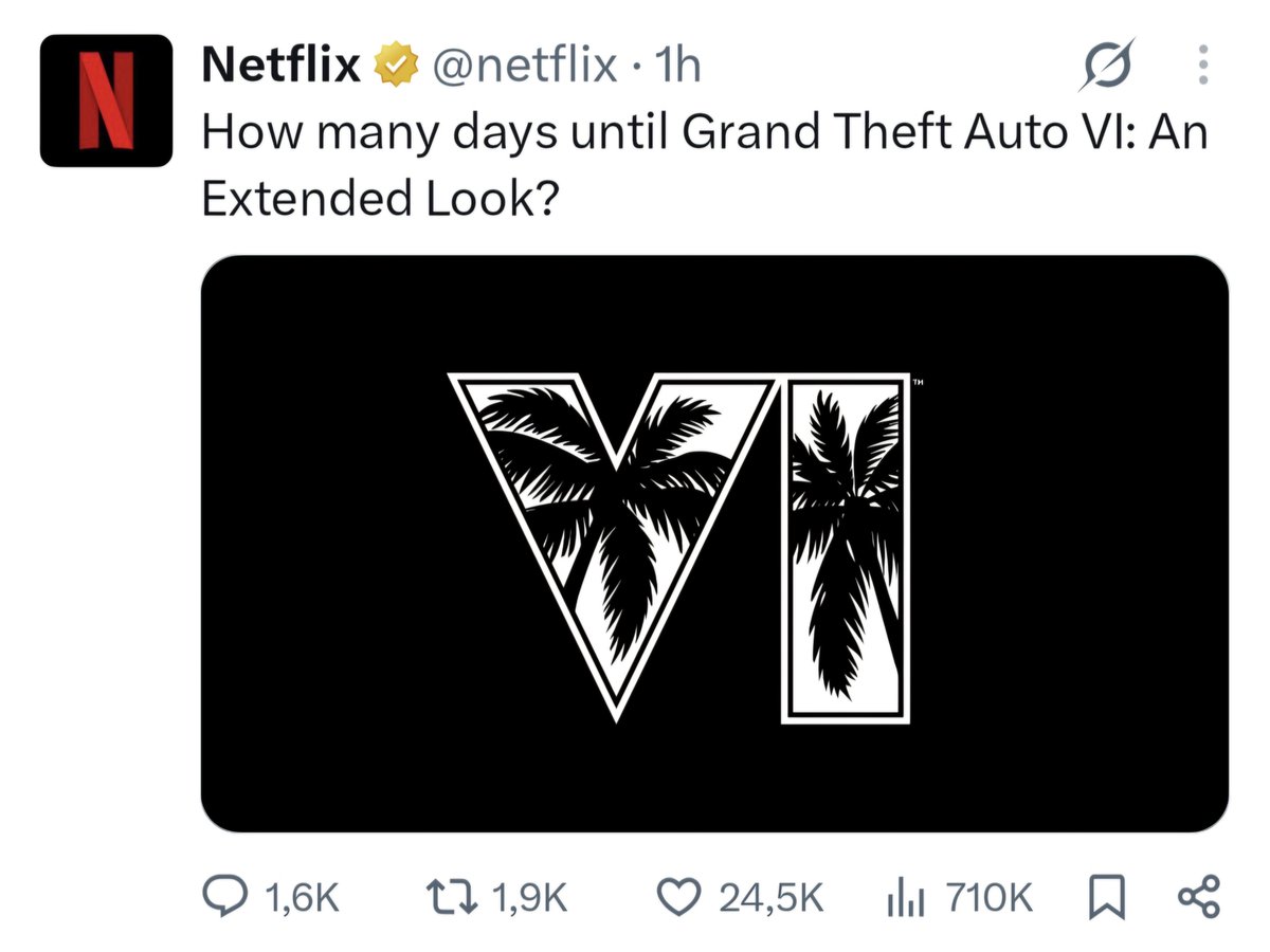 GinGeBOI77's tweet photo. Netflix advertising GTA6 Extended Look, while Netflix Brasil advertising GTA6 Deeper look. 

#Netflix #NetflixExtendedLook #gta #gta6 #gtavı https://t.co/Kvxw2xvOoF