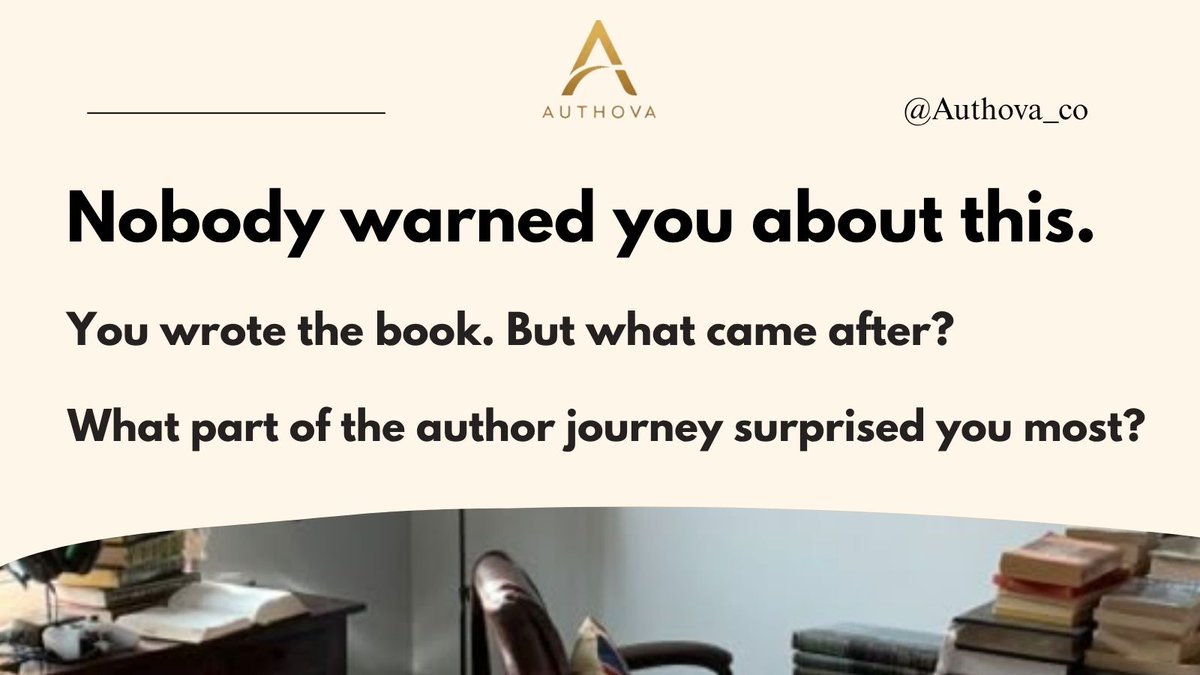Authova_co's tweet photo. Writing the book is one journey. Everything that comes after is another.

Authors, what surprised you most about the journey after you finished writing? https://t.co/k93hqR9P7T