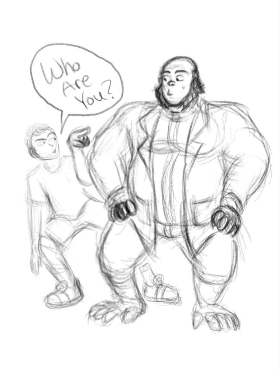 Typical4rtist's tweet photo. A random character I found in @alebrije810’s artworks.
#stretchyartday #gorilla #elasticman #furryart #elasticfur #stretchysuperpower #morph #elasticsuperpower #shapeshift #randomdoodle #chair #beanbag #rubberman #randomdoodle #ape https://t.co/fjFNWHw8Oz