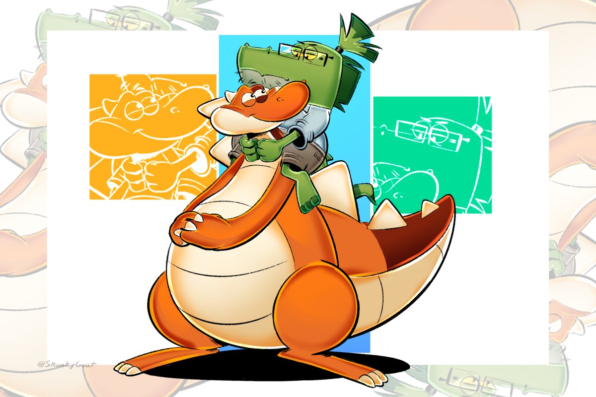 SkunkyGoat's tweet photo. Fudgezilla &amp; Ivor https://t.co/NdPiJdTPBK