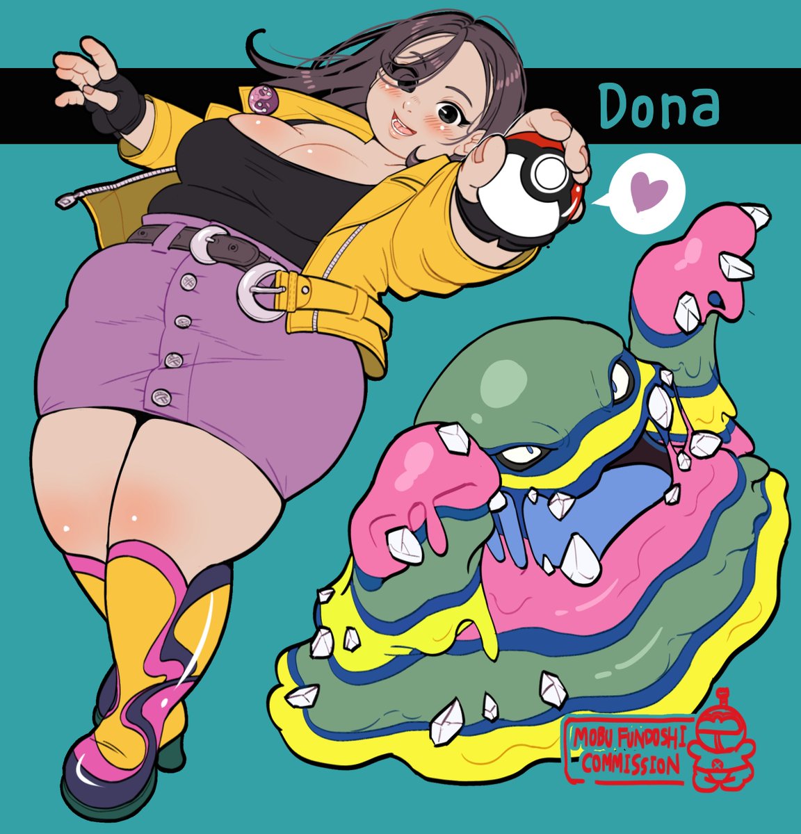 mruuhaha's tweet photo. I do think she's distinct from most peoples' Pokemon character design procedures. 🍩☠️ https://t.co/WCiwyFvDMQ