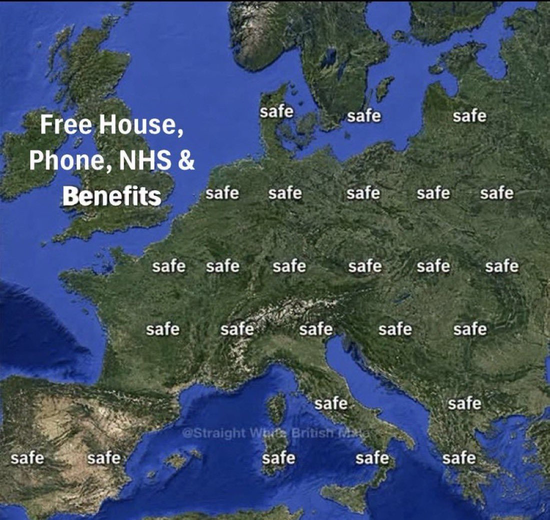 Element_M1ller's tweet photo. “Fleeing war” 

Despite travelling across the whole of war free Europe. https://t.co/KNdI23vZQy