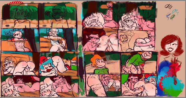 yupyaart's tweet photo. The 3rd and final wip!🔞
After this, I should be uploading the first two comics tomorrow! They're not in the photo and are very tame compared to these, but they're very necessary.
#fridaynightfunkin #fnfgf #pico #nsfwtwtًً https://t.co/ipn4FTmfHS